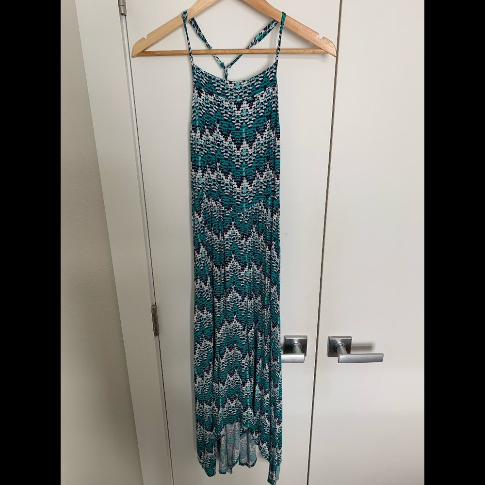 Roxy Teal Print Sundress